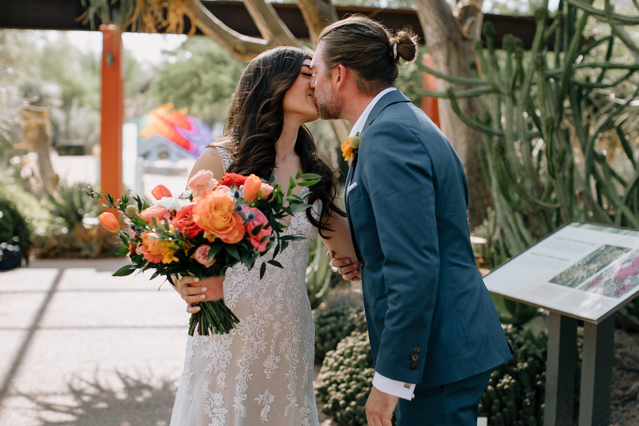 Wedding at the Desert Botanical Gardens in Phoenix, Arizona, Wedding by The Hoskins Photography