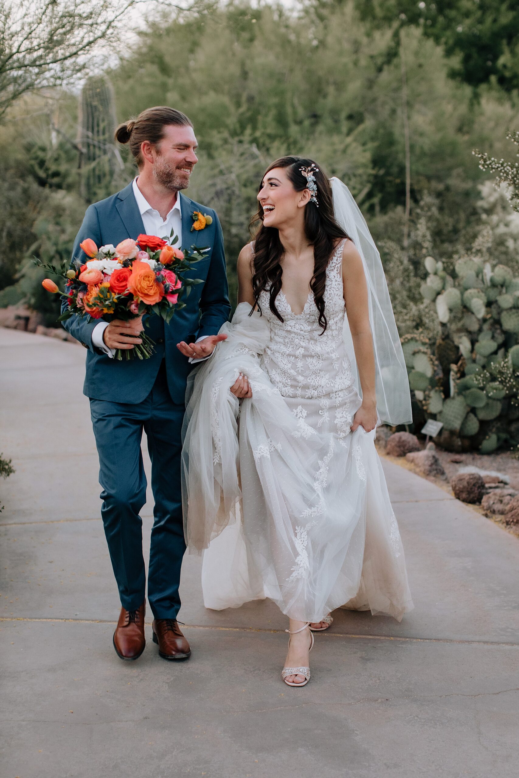 Wedding at the Desert Botanical Gardens in Phoenix, Arizona, Wedding by The Hoskins Photography