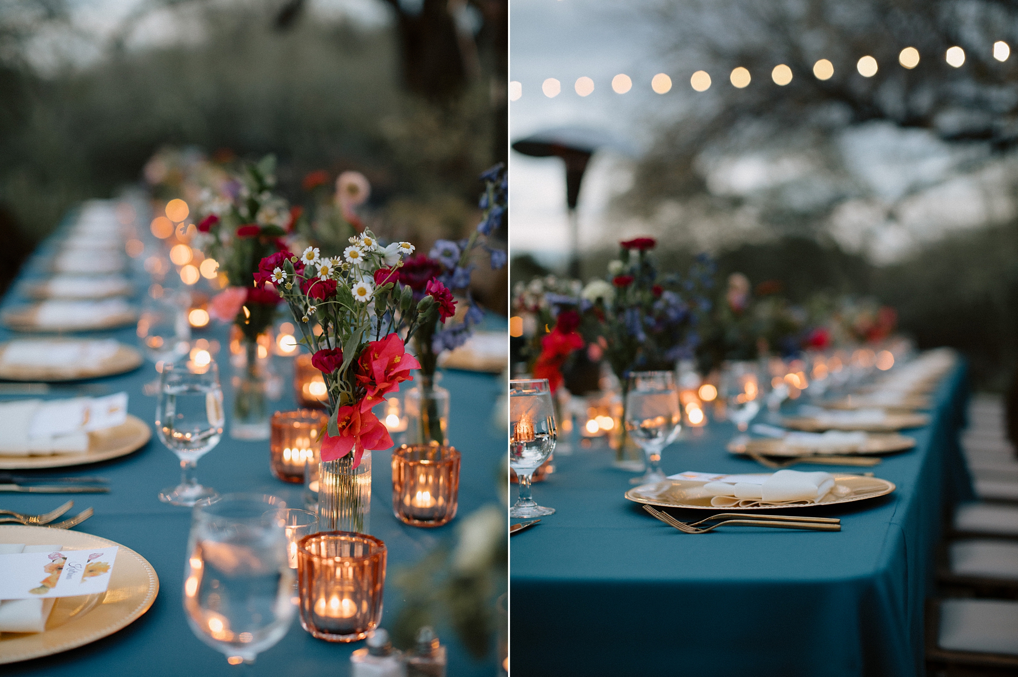 Outdoor Reception Venue, Desert Botanical Garden Wedding Reception, Steele Herb Garden Wedding Reception, Wedding Placesettings, Phoenix Wedding Reception, The Hoskins Photography