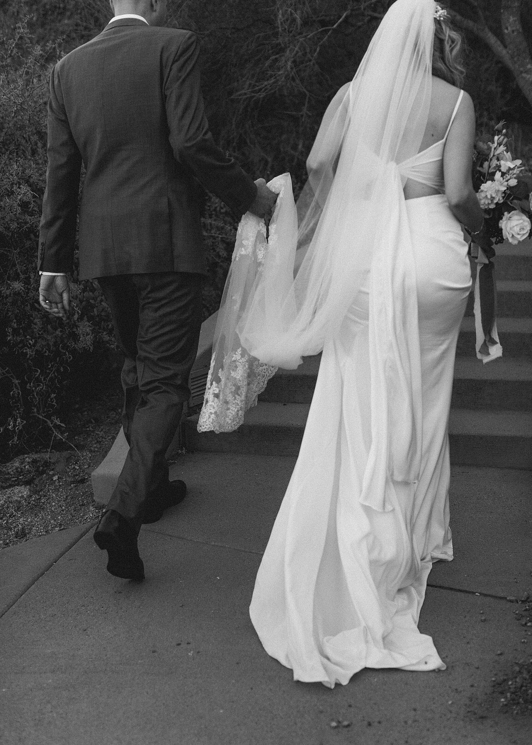 The Boulders Resort Wedding, The Hoskins Photography, Scottsdale Wedding, Desert Wedding, Happy Bride and Groom, Wedding Dress
