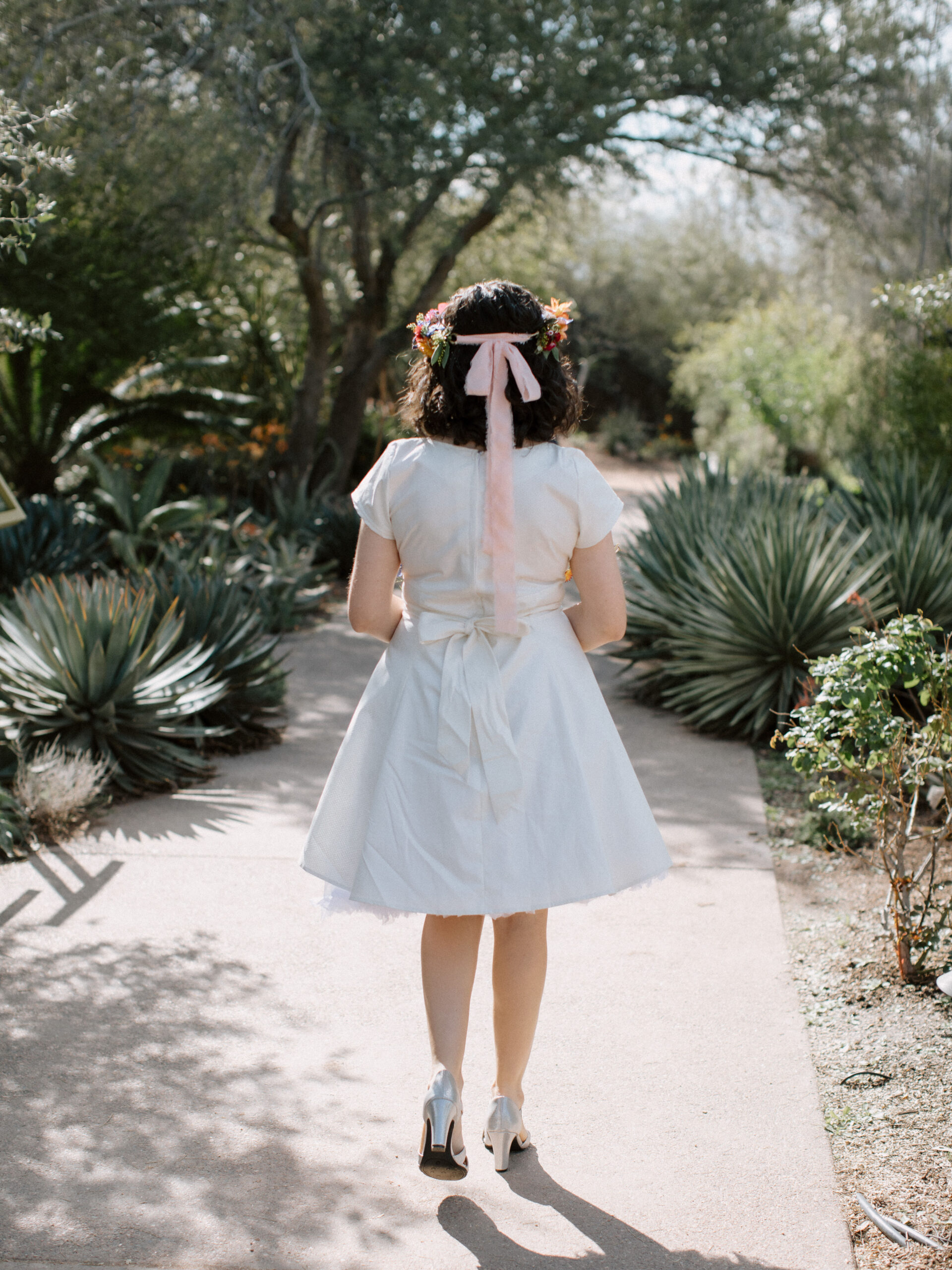 Desert Botanical Garden Wedding Photos, Steele Herb Garden Wedding, Phoenix Wedding Ceremony, The Hoskins Photography, Outdoor Wedding Venue, Lovely Bride