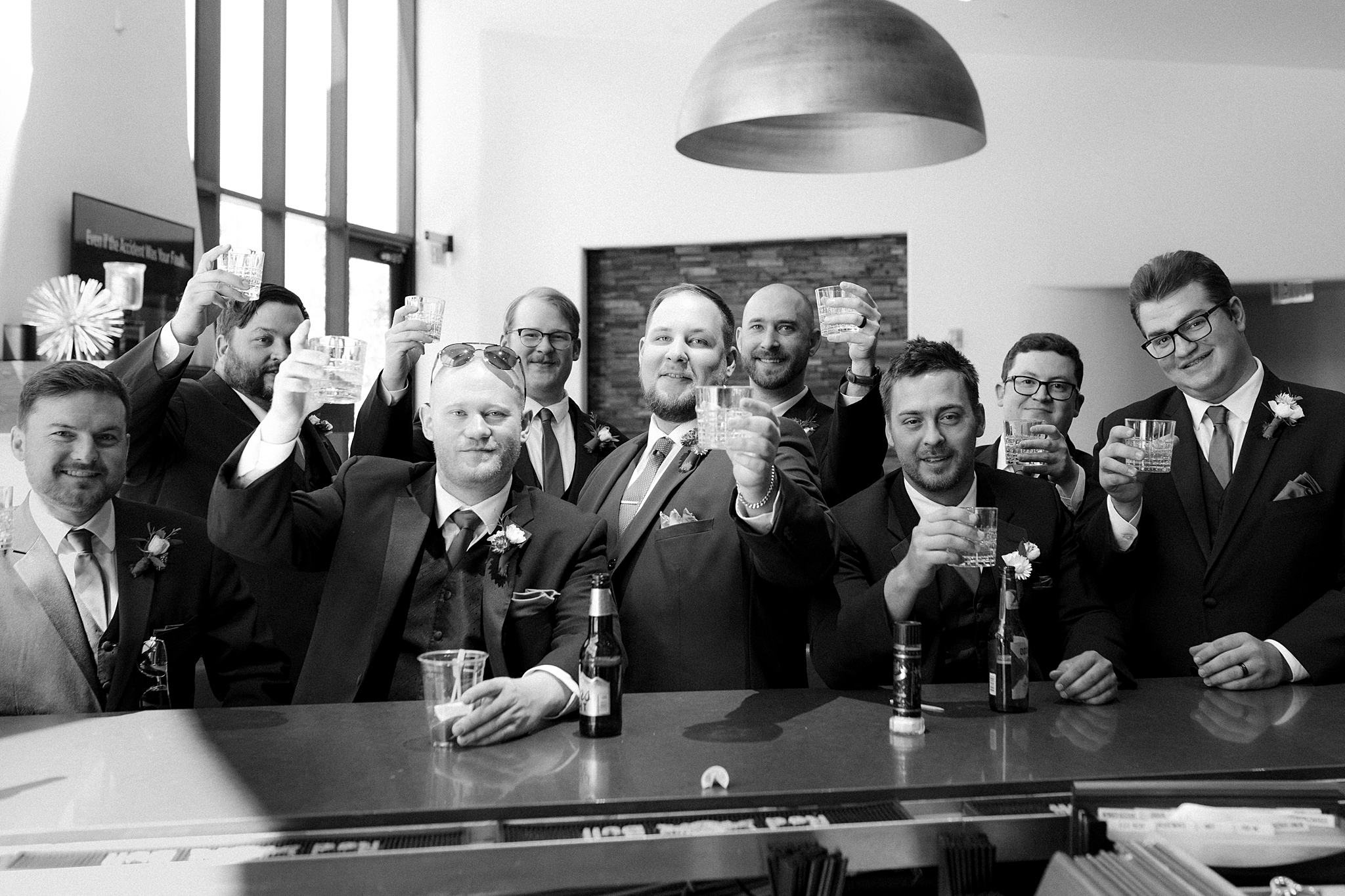 The Boulders Resort, The Boulders Resort Wedding, Phoenix Wedding Photographer, Groomsmen, Groom giving a toast