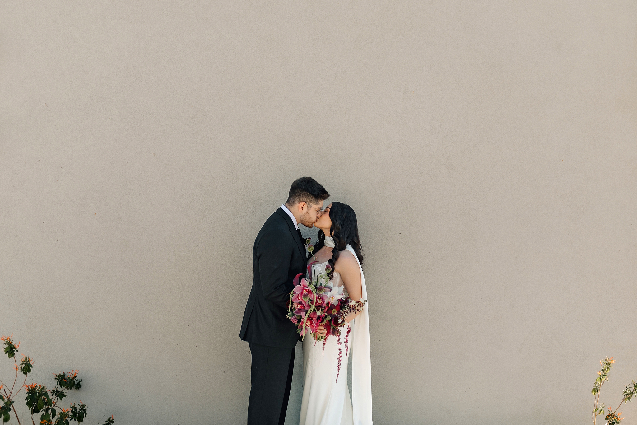 Bride and groom sharing a quiet moment at Andaz Scottsdale Resort