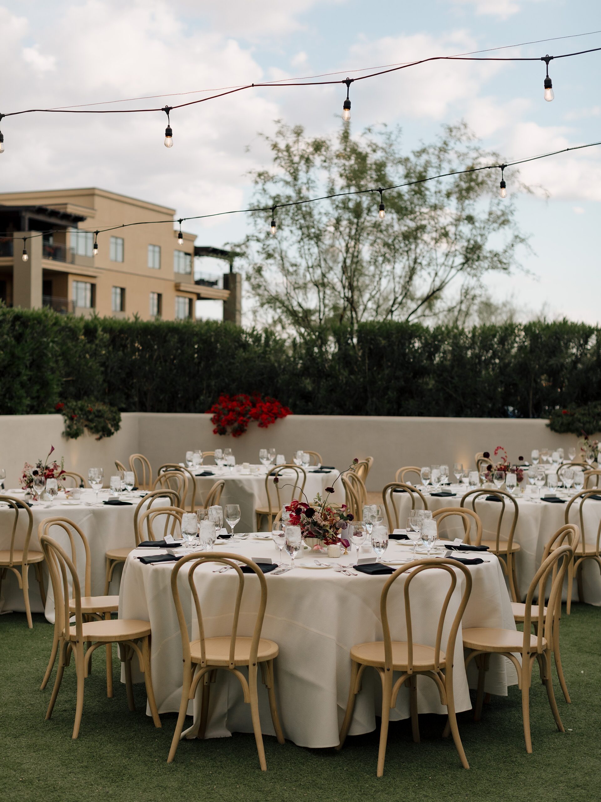 Minimalist wedding decor with desert-inspired touches