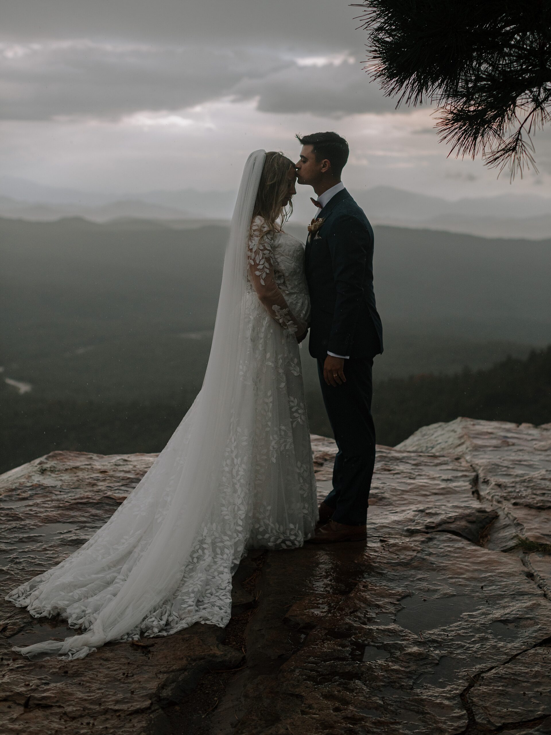 Bride and Groom on the Mogollon Rim