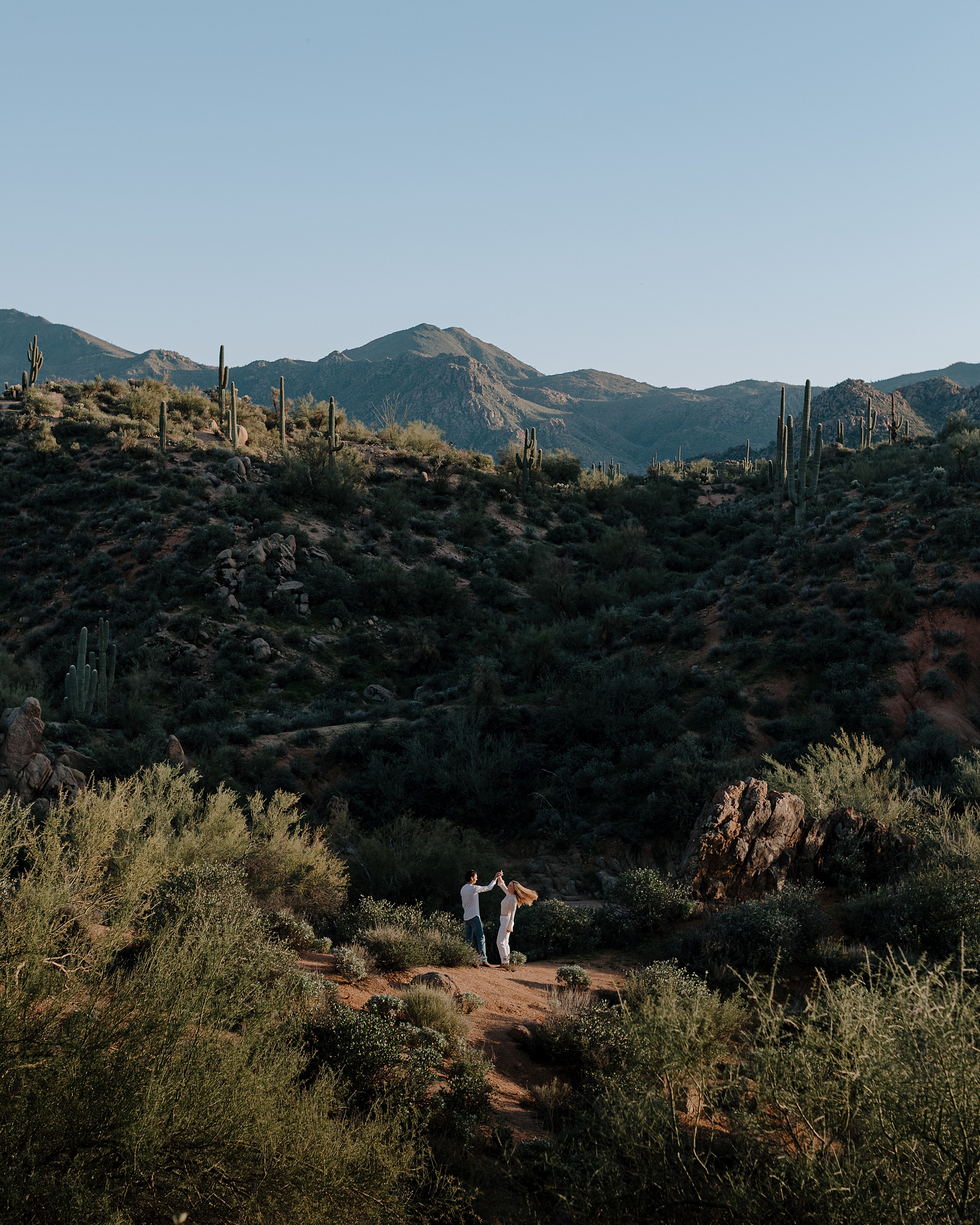 Arizona desert engagement session