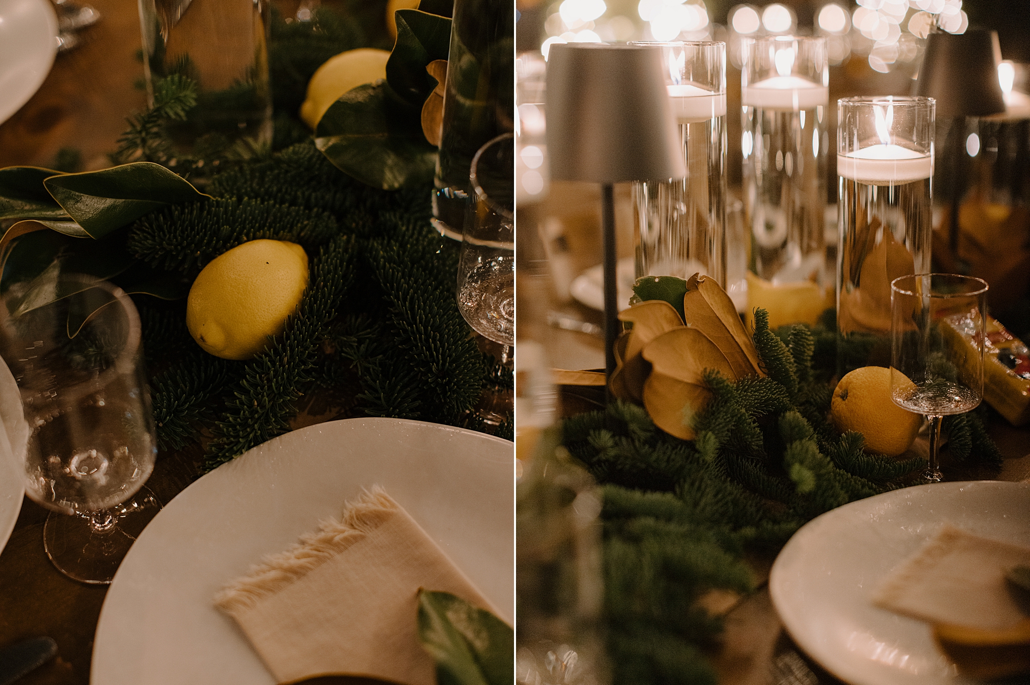 Outdoor candlelit wedding reception at Whitfill Nursery in Phoenix