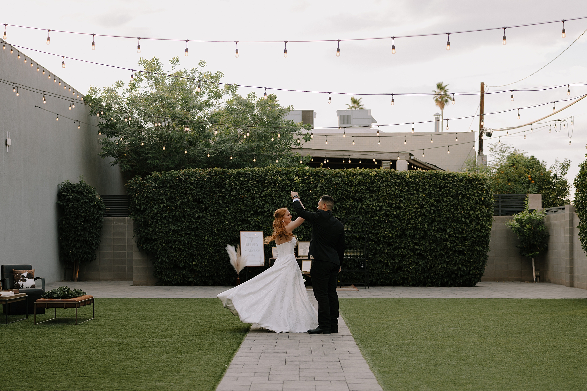 Bride and Groom dancing at The Croft Downtown