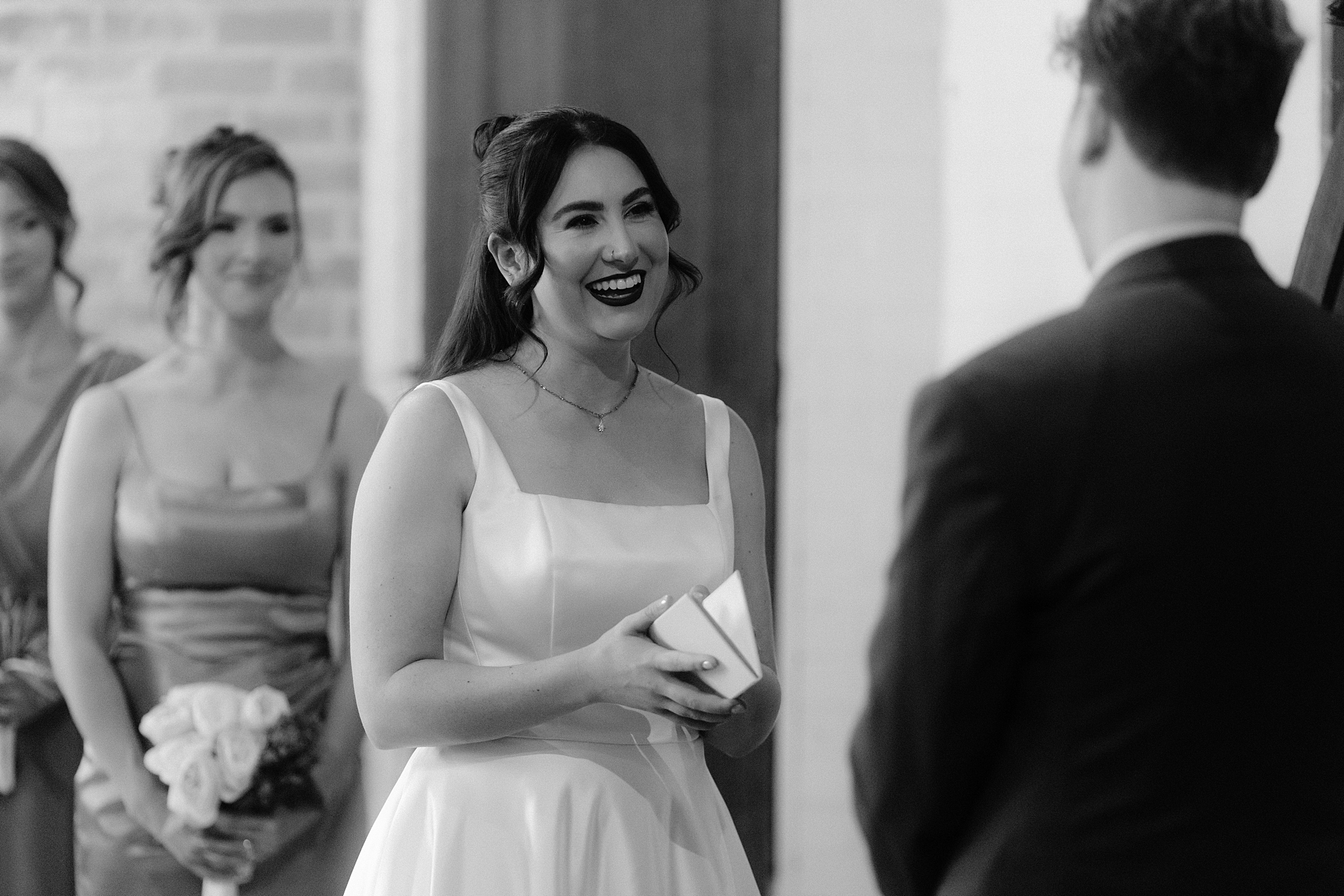 Wedding ceremony at the Monroe street abbey in Phoenix, Arizona