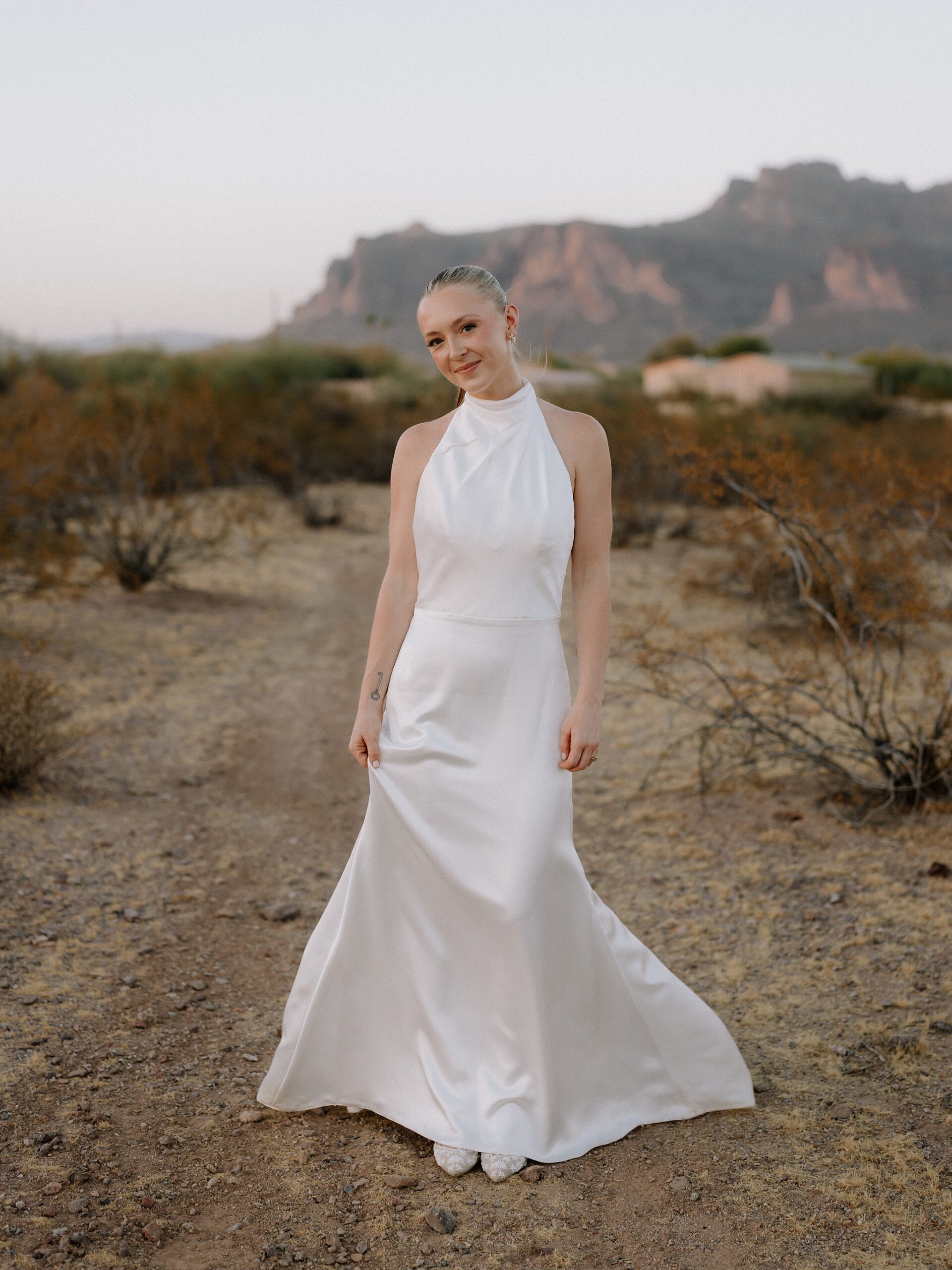 Bride desert portraits at Desert View Weddings & Events in Arizona